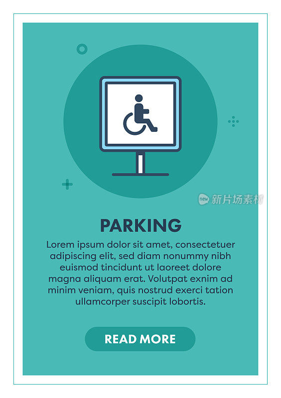 Disabled Friendly Web Banner Illustration with Icon.